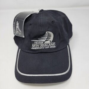 Team New Zealand America's Cup 2003 Line 7 Cap Navy Blue Piped Strapback Hat NWT
